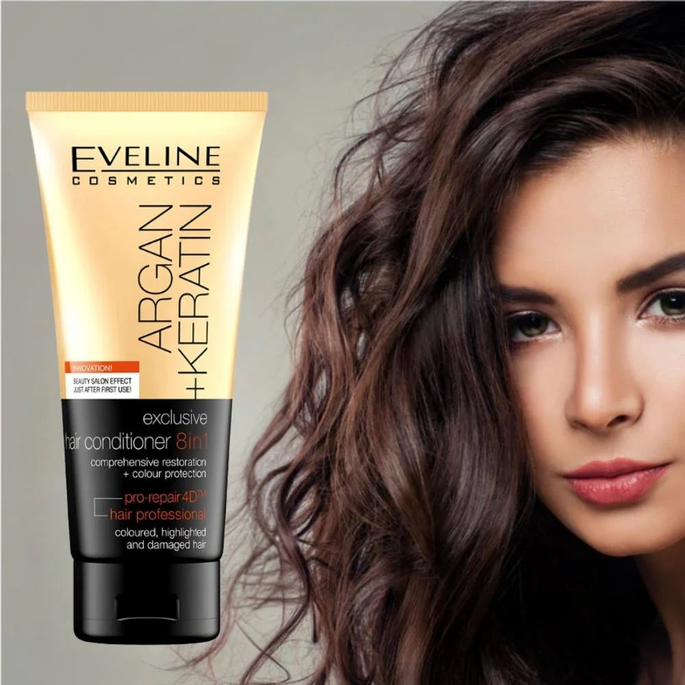 Eveline Argan Keratin Exclusive Hair Conditioner 8 in 1 / 200 ml
