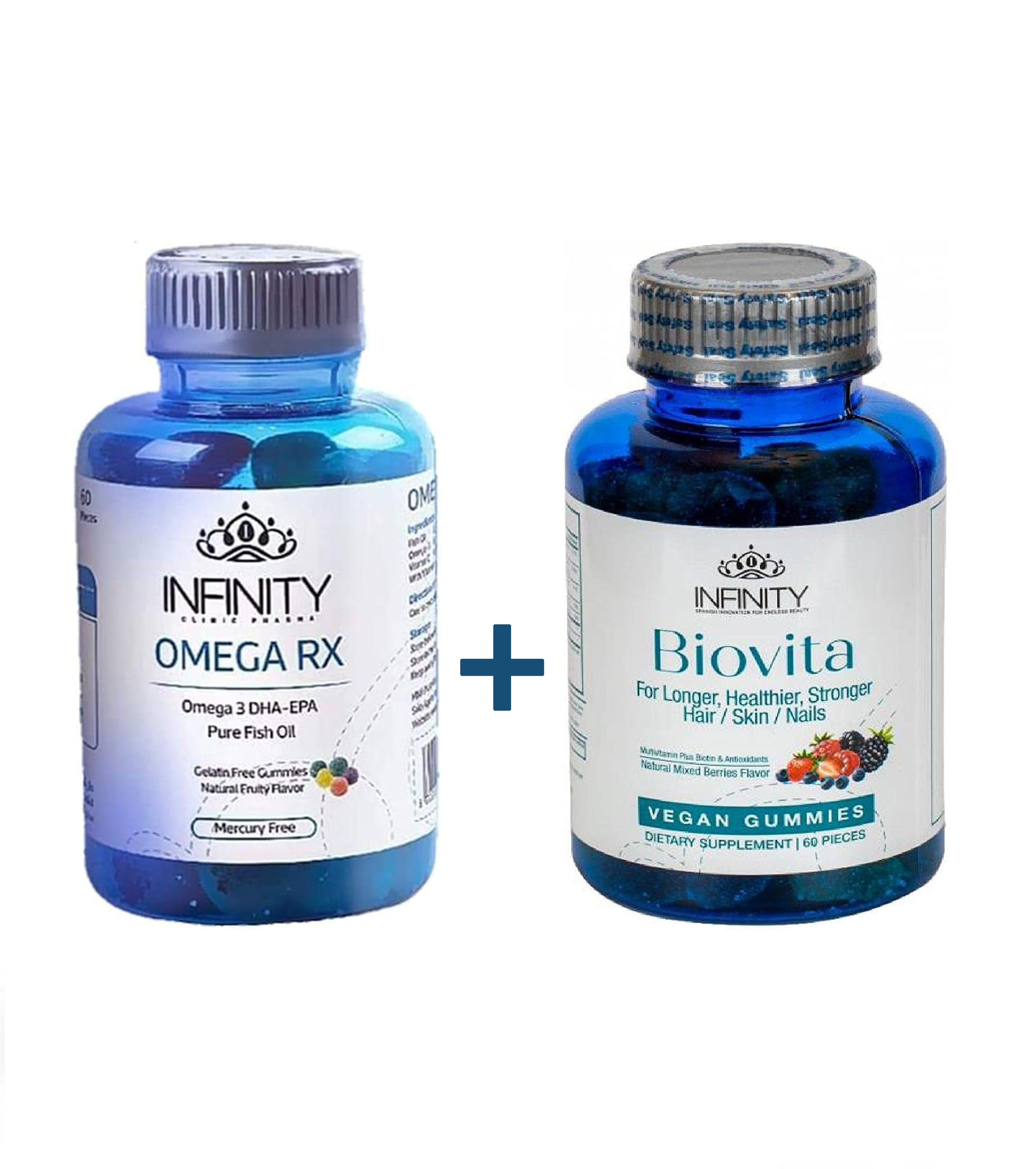 Infinity Biovita Jelly 60 Pcs + Omega RX Jelly 60 Pcs (Pack Of 1)