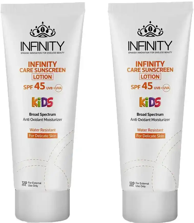 ع 2 ق انفينيتى صن بلوك كيدز spf45 تفتيح 120 مل (1+1)