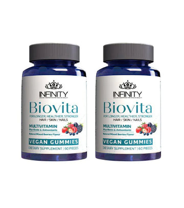 Infinity BioVita Jelly 60 pcs + Infinity Hair & Skin Vitamin 60 pcs (Pack of 1)