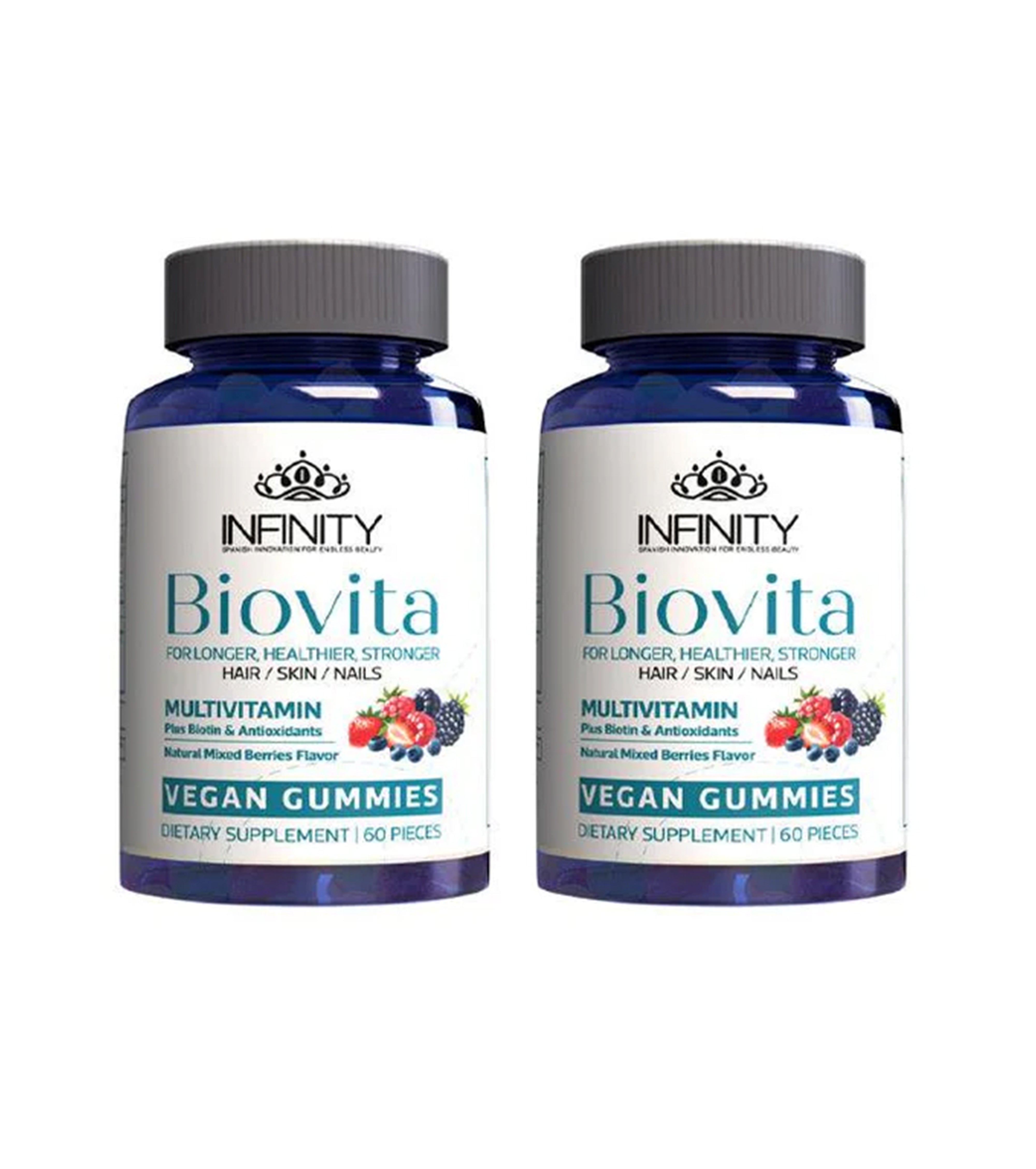 Infinity BioVita Jelly 60 pcs + Infinity Hair & Skin Vitamin 60 pcs (Pack of 1)
