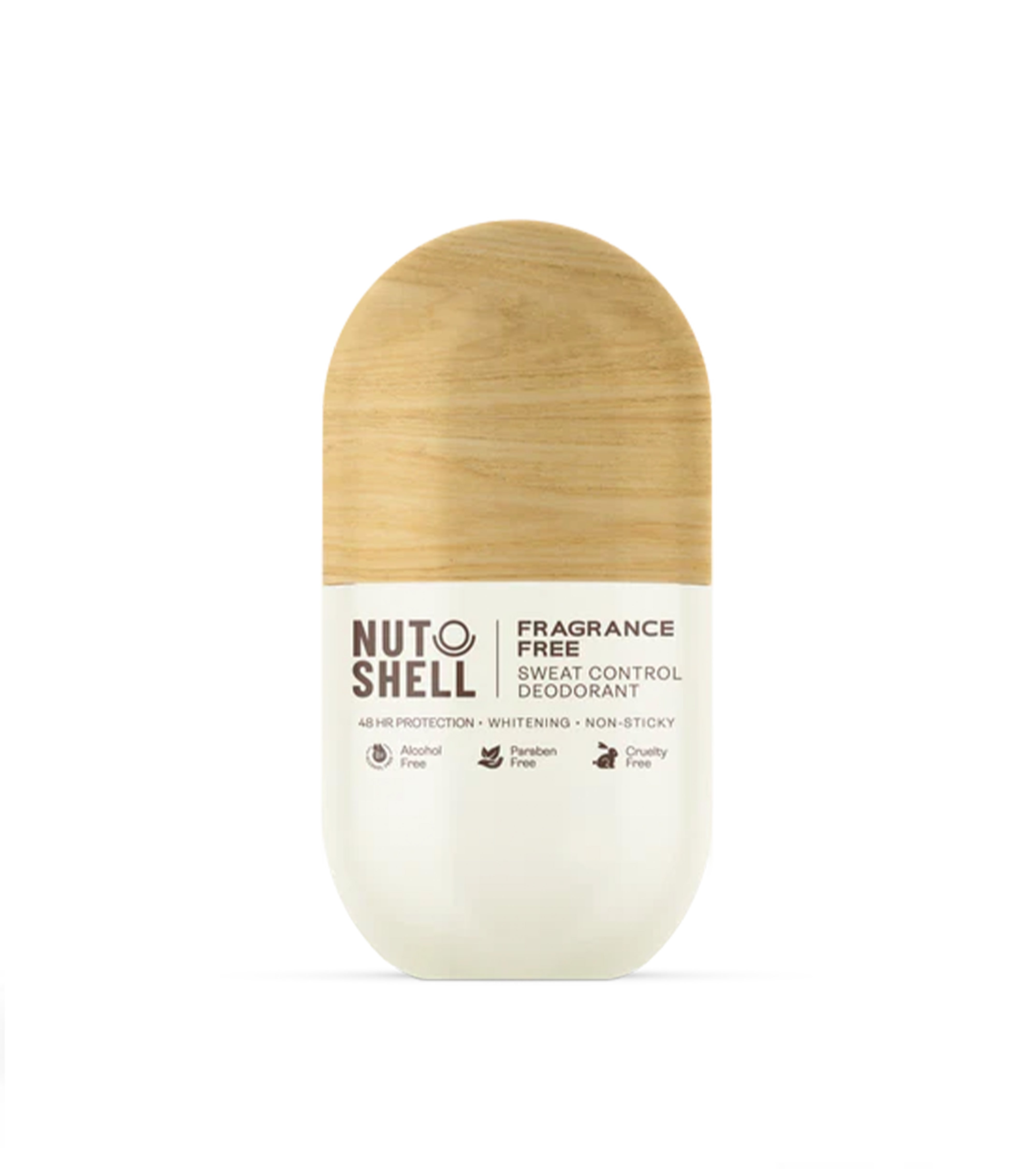 Nutshell Roll-On Deodorant Fragrance Free 50 ml