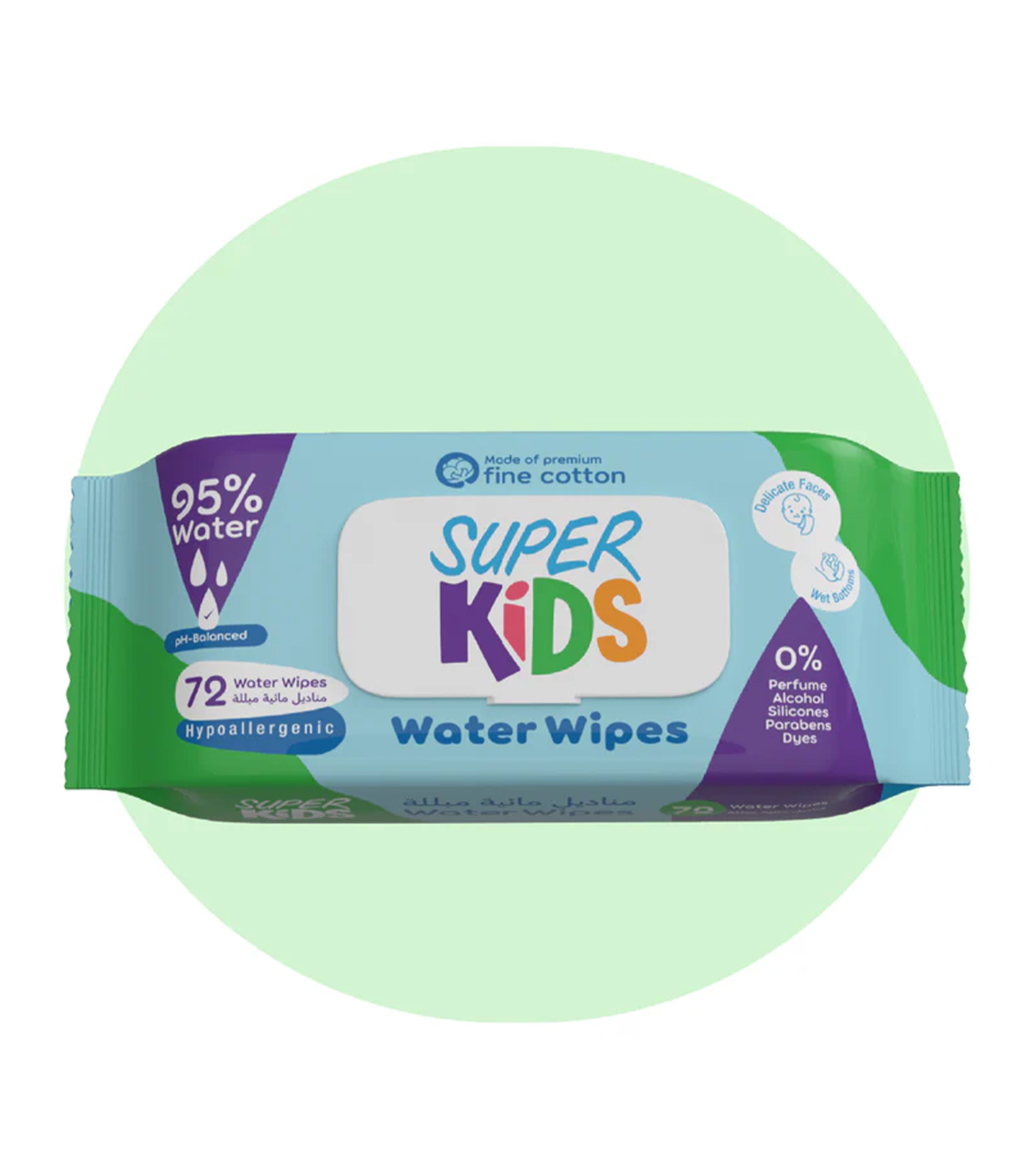 Superkids Water Wipes 72 Wipes