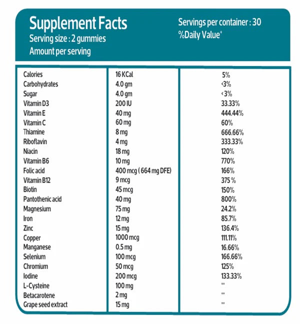 إنفينيتى فيتامين للشعر والبشرة 60 قطعة