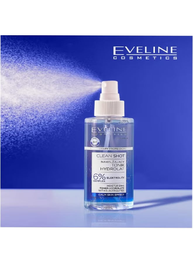 Eveline Clean Shot Moisturizing Spray Toner - Hydrolate 150 ml