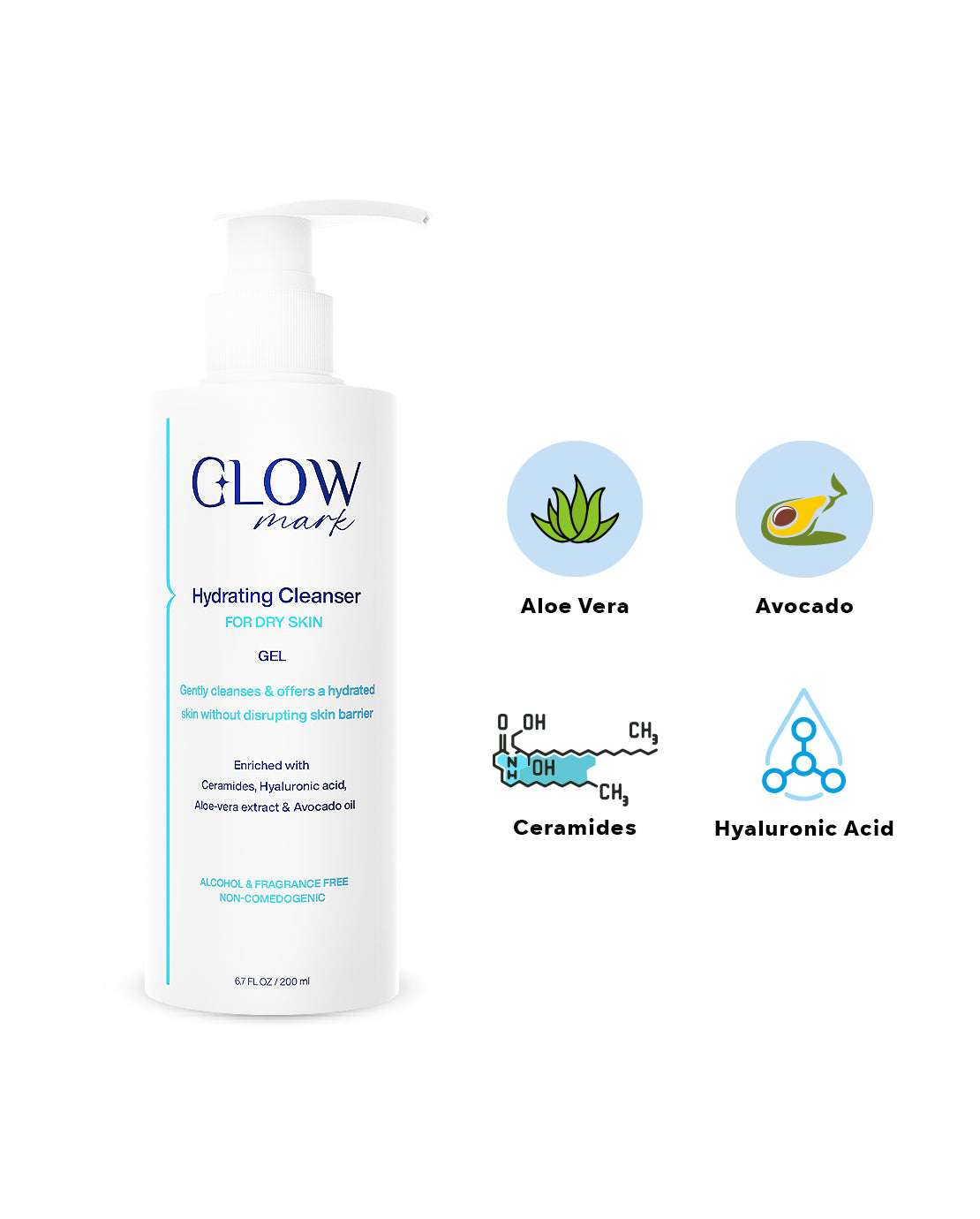 Glowmark Hydrating Cleanser Gel For Dry Skin 200 ml