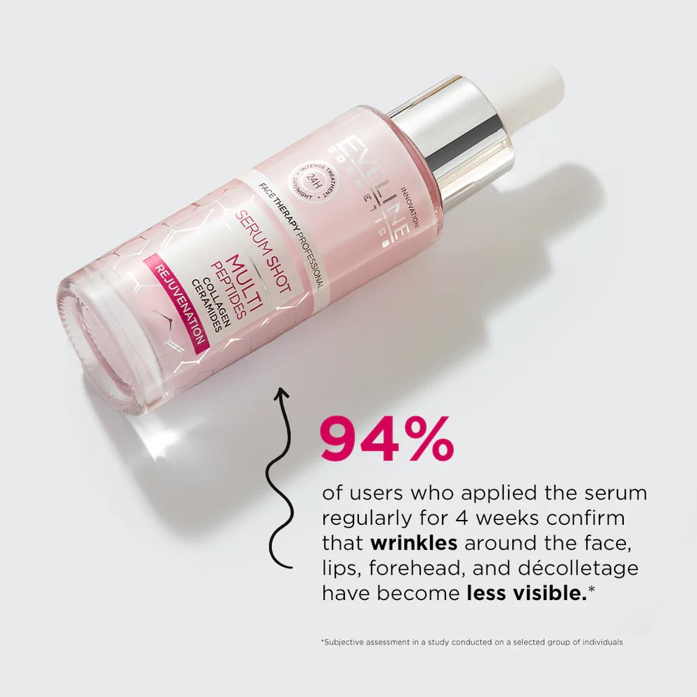 Eveline Cosmetics Serum Shot Multipeptides Rejuvenating Treatment For Face, Neck And Neckline