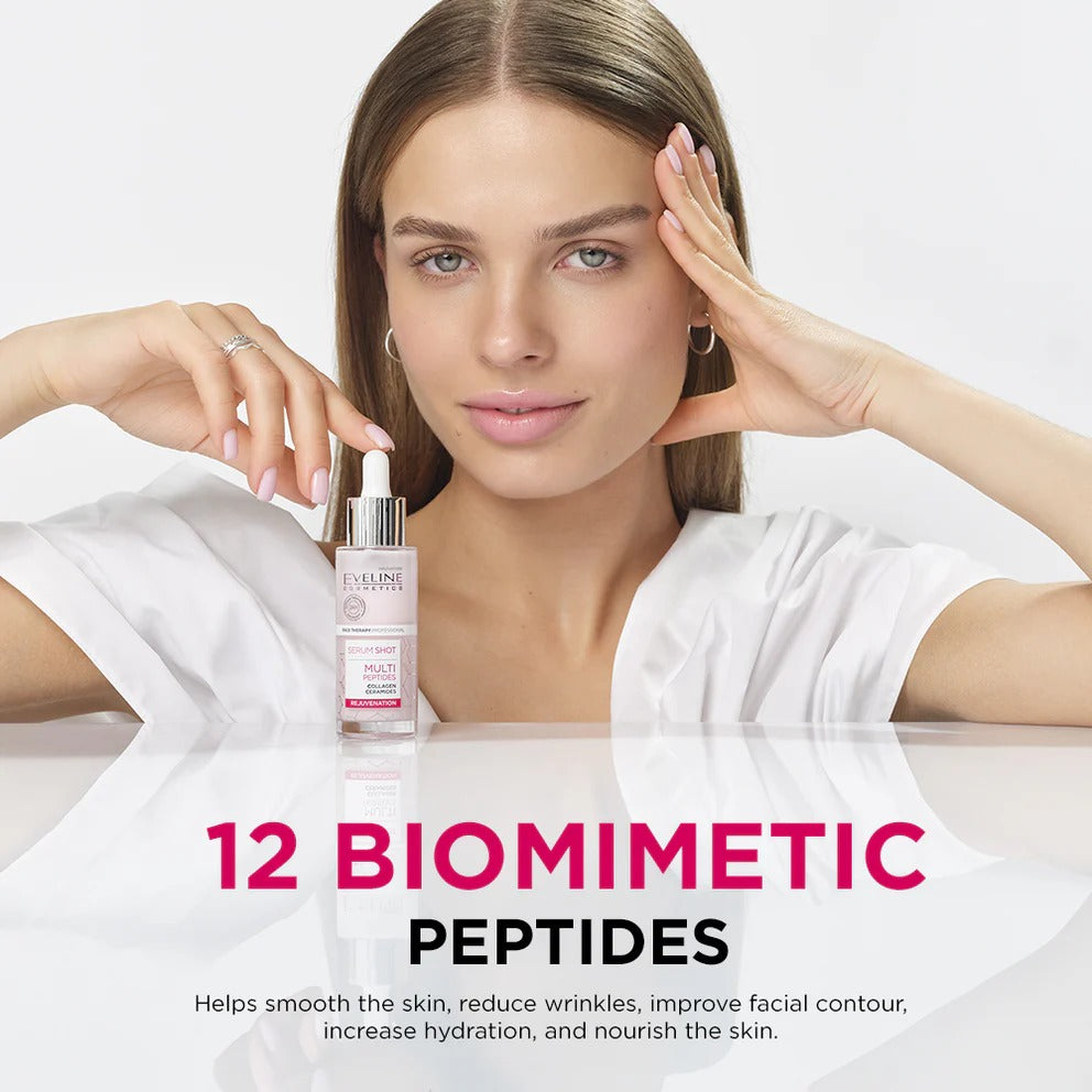 Eveline Cosmetics Serum Shot Multipeptides Rejuvenating Treatment For Face, Neck And Neckline