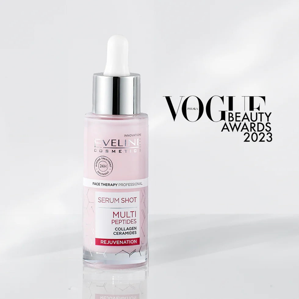 Eveline Cosmetics Serum Shot Multipeptides Rejuvenating Treatment For Face, Neck And Neckline