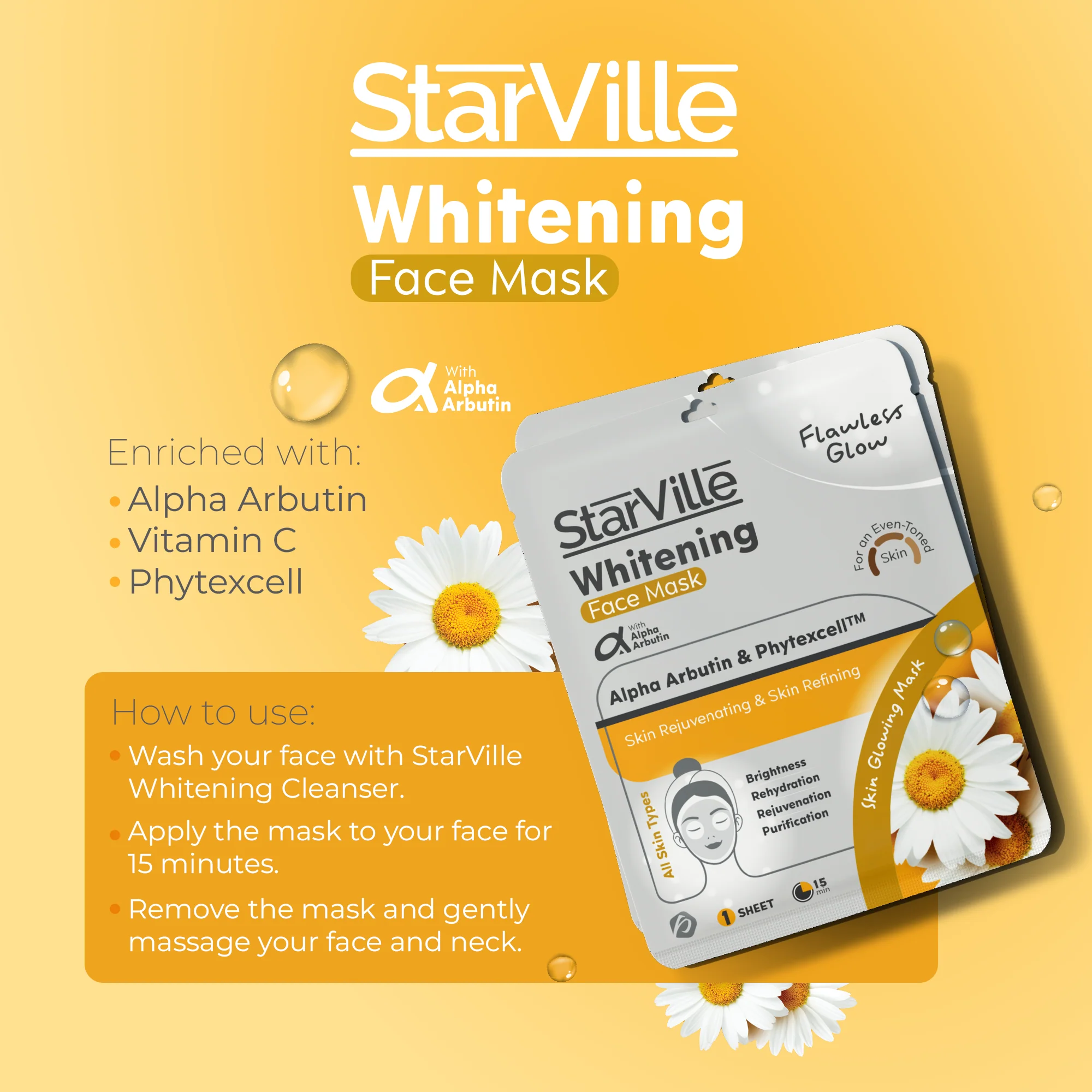Starville Whitening Face Mask (Box of 10 Sheets)