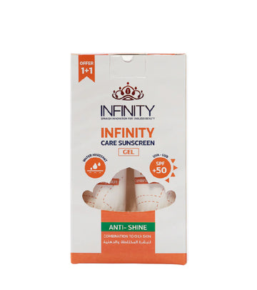 Infinity Sunscreen Care Hydro Boost Gel SPF 50+ (Pack Of 2, 1+1)