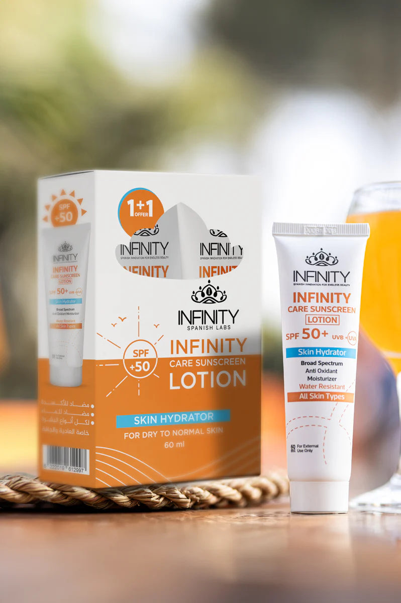 ع 2ق انفينيتى صن بلوك كير spf50 لوشن 60 مل (1+1)