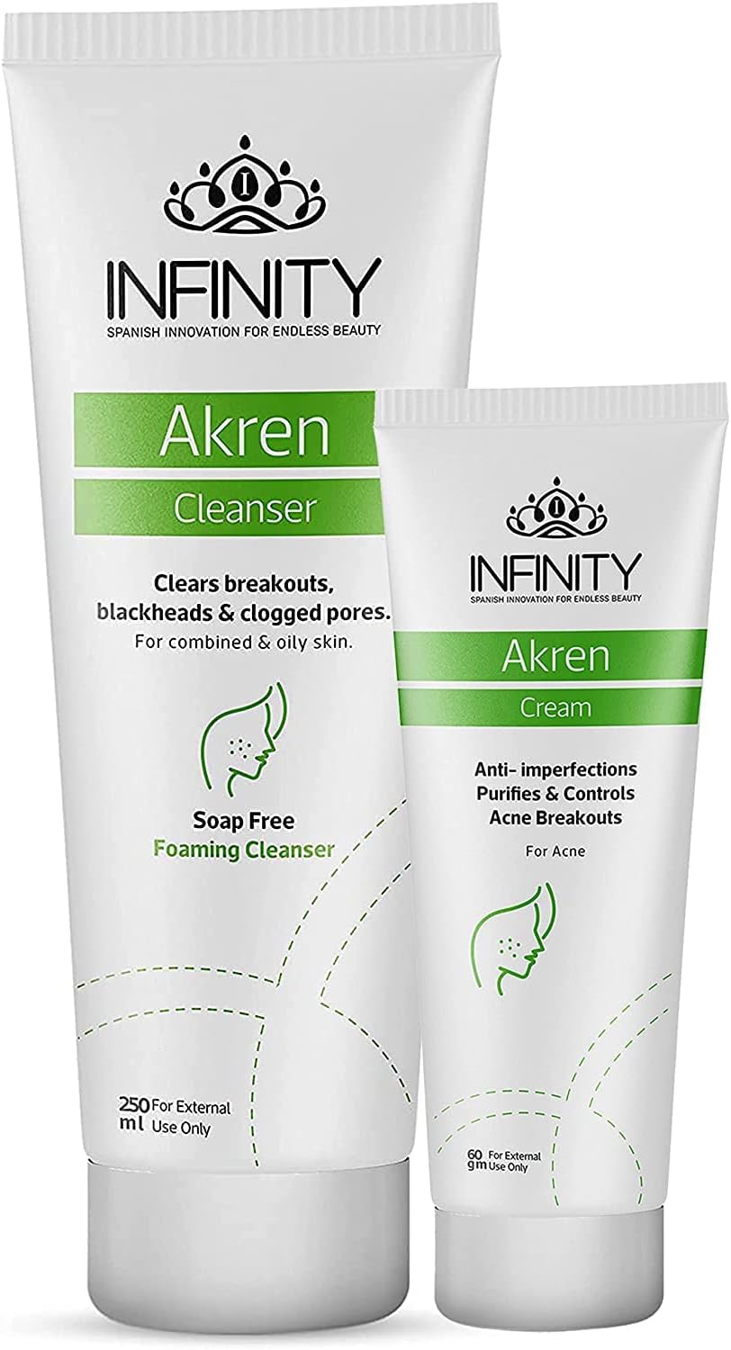 Infinity Akren Cleanser 250 ml + Infinity Akren Cream 60 ml (Pack Of 1)