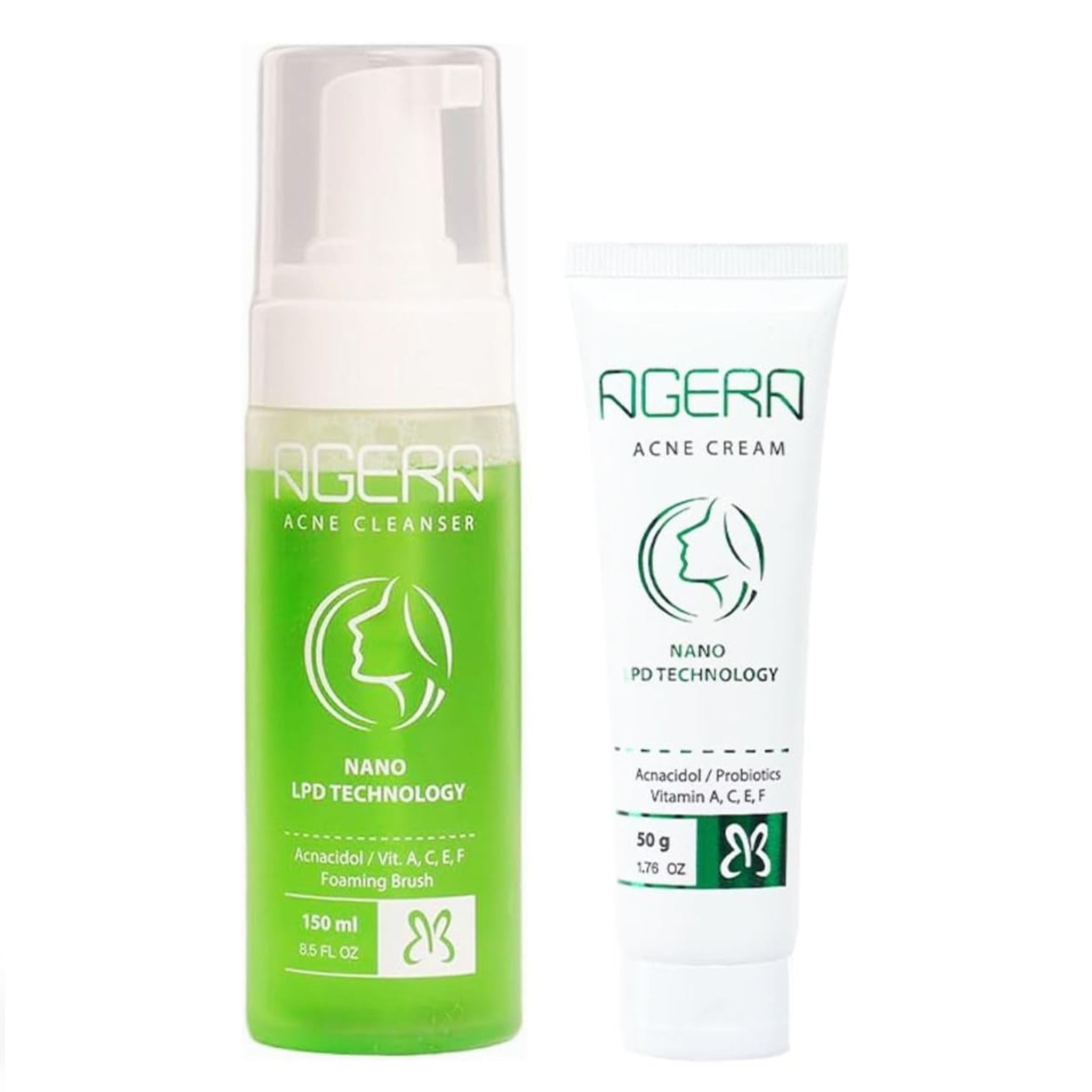 Agera Acne System Nano Lipsomal Cleanser And Cream Special Offer (2 Pcs)