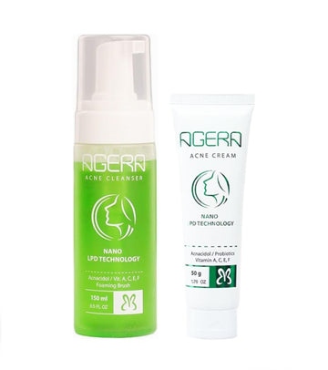 Agera Acne System Nano Lipsomal Cleanser And Cream Special Offer (2 Pcs)