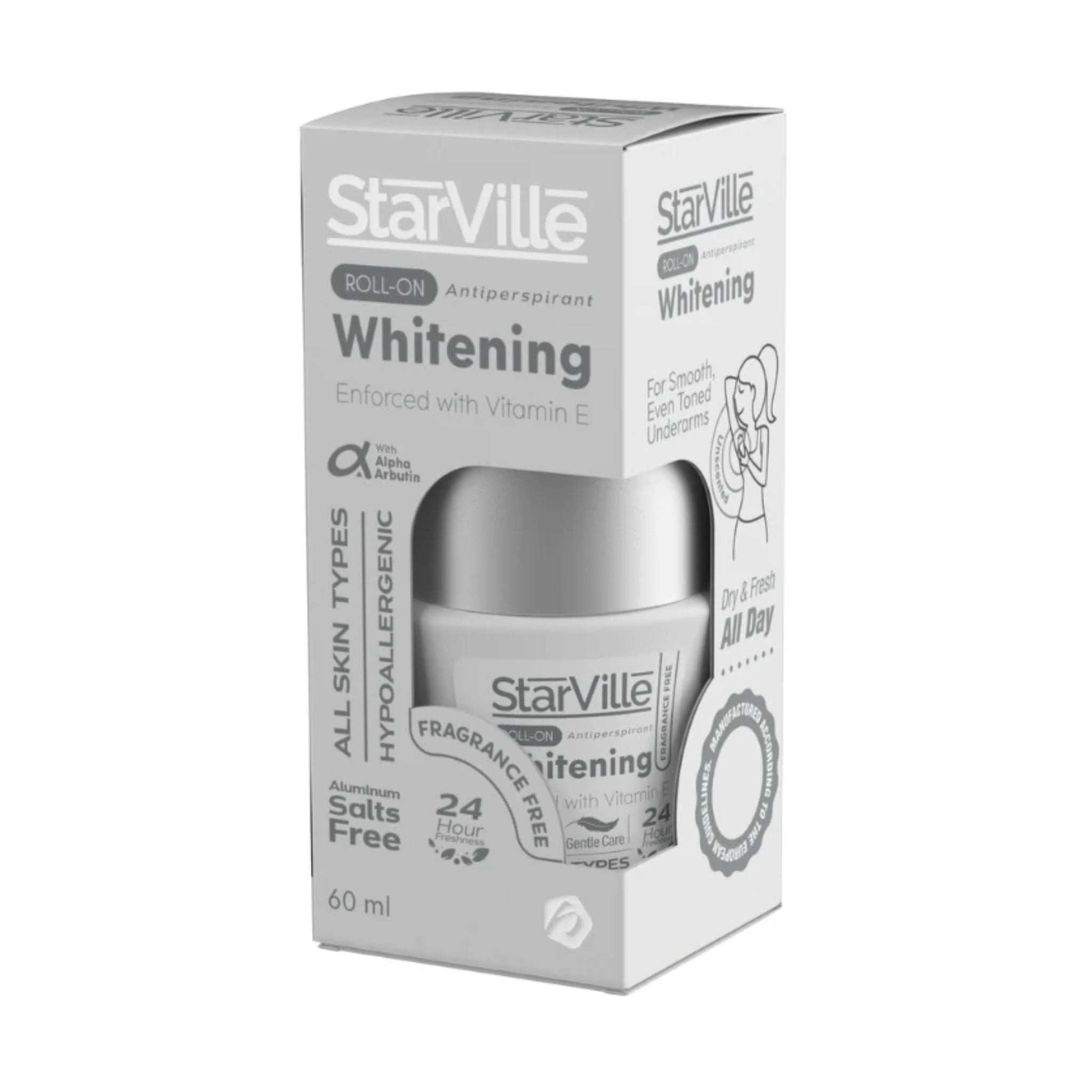 Starville Whitening Roll On Fragrance Free 60 ml