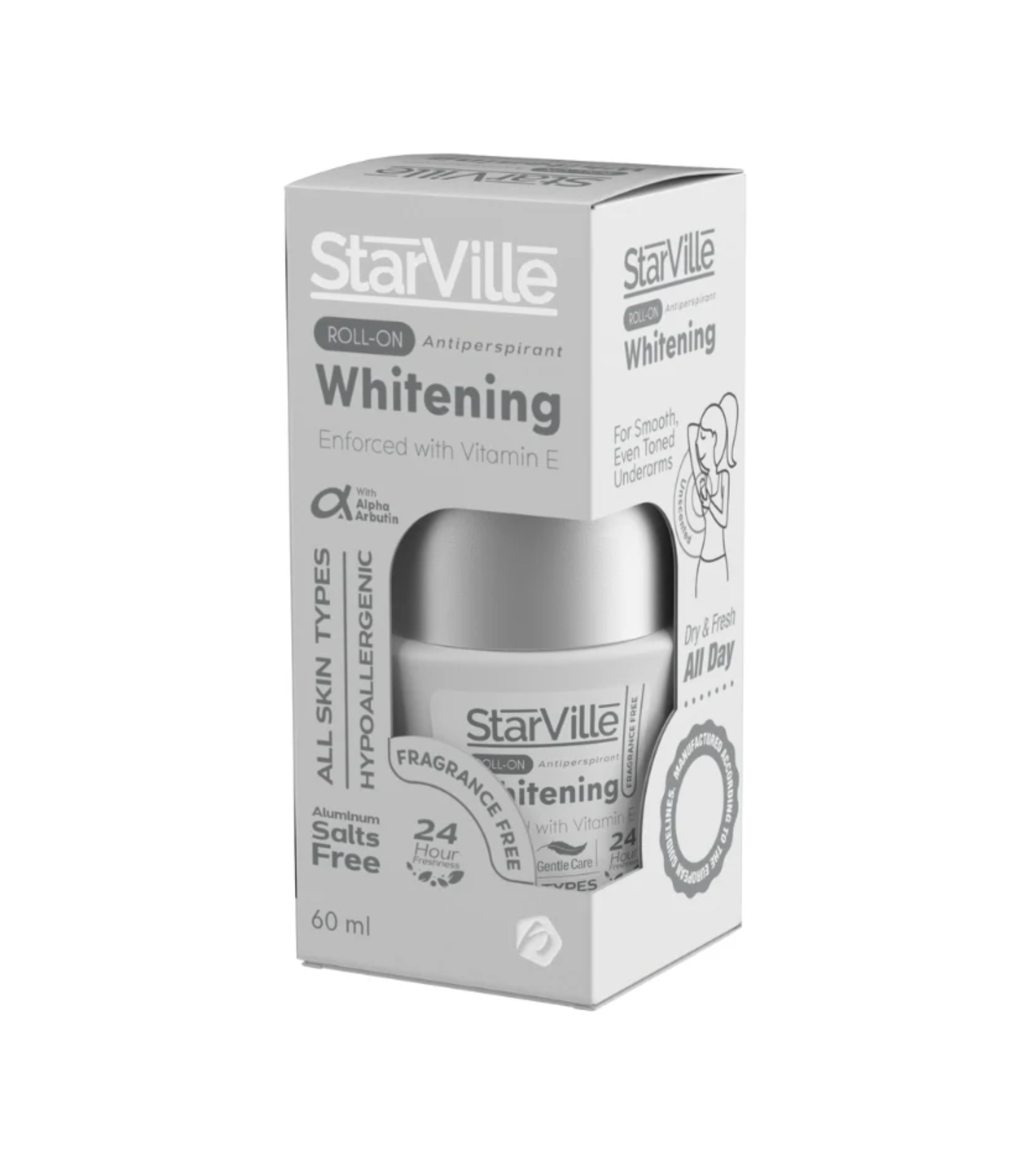 Starville Whitening Roll On Fragrance Free 60 ml