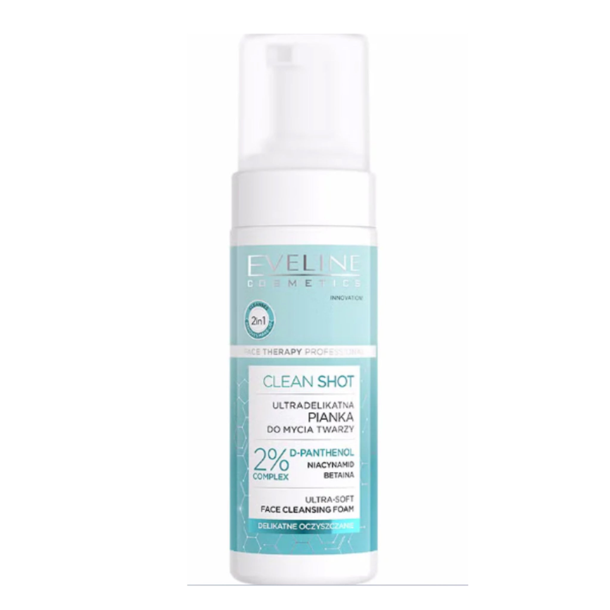 Eveline Clean Shot Ultra-Soft Face Cleansing Foam 150 ml