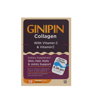 GINIPIN Super Collagen Dietary Supplement For Skin, Hair & Joints (Box Of 10 Sachets)