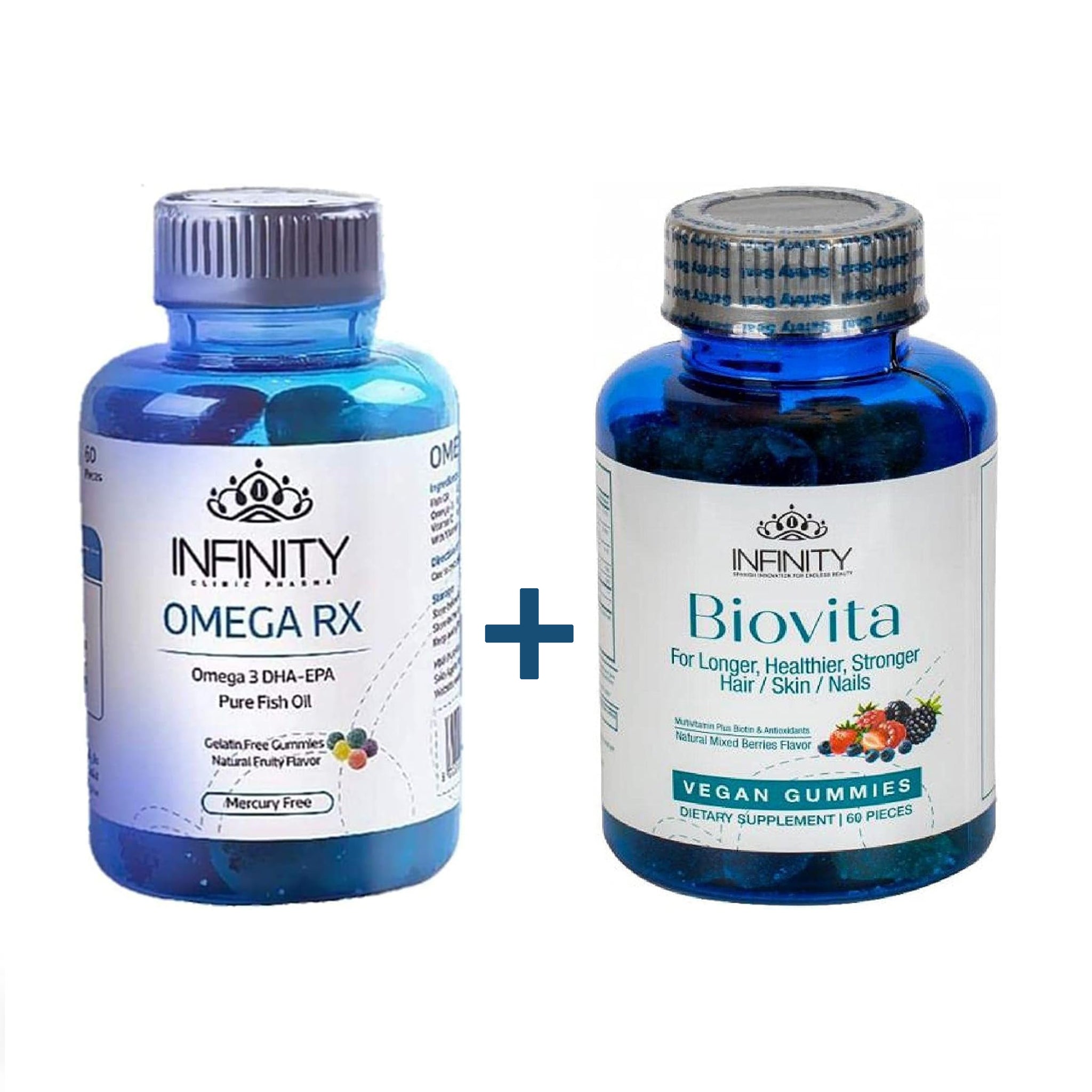 Infinity Biovita Jelly 60 Pcs + Omega RX Jelly 60 Pcs (Pack Of 1)