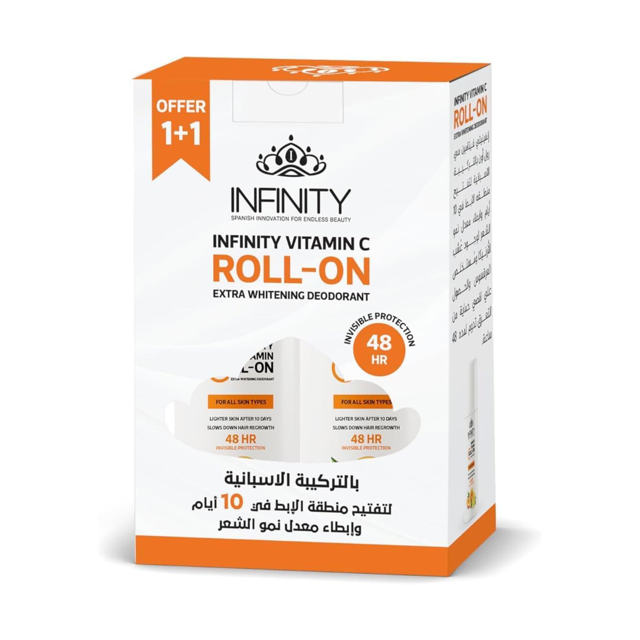 Infinity Vitamin C Roll-On With Extra Whitening Deodorant 80 ml 1+1
