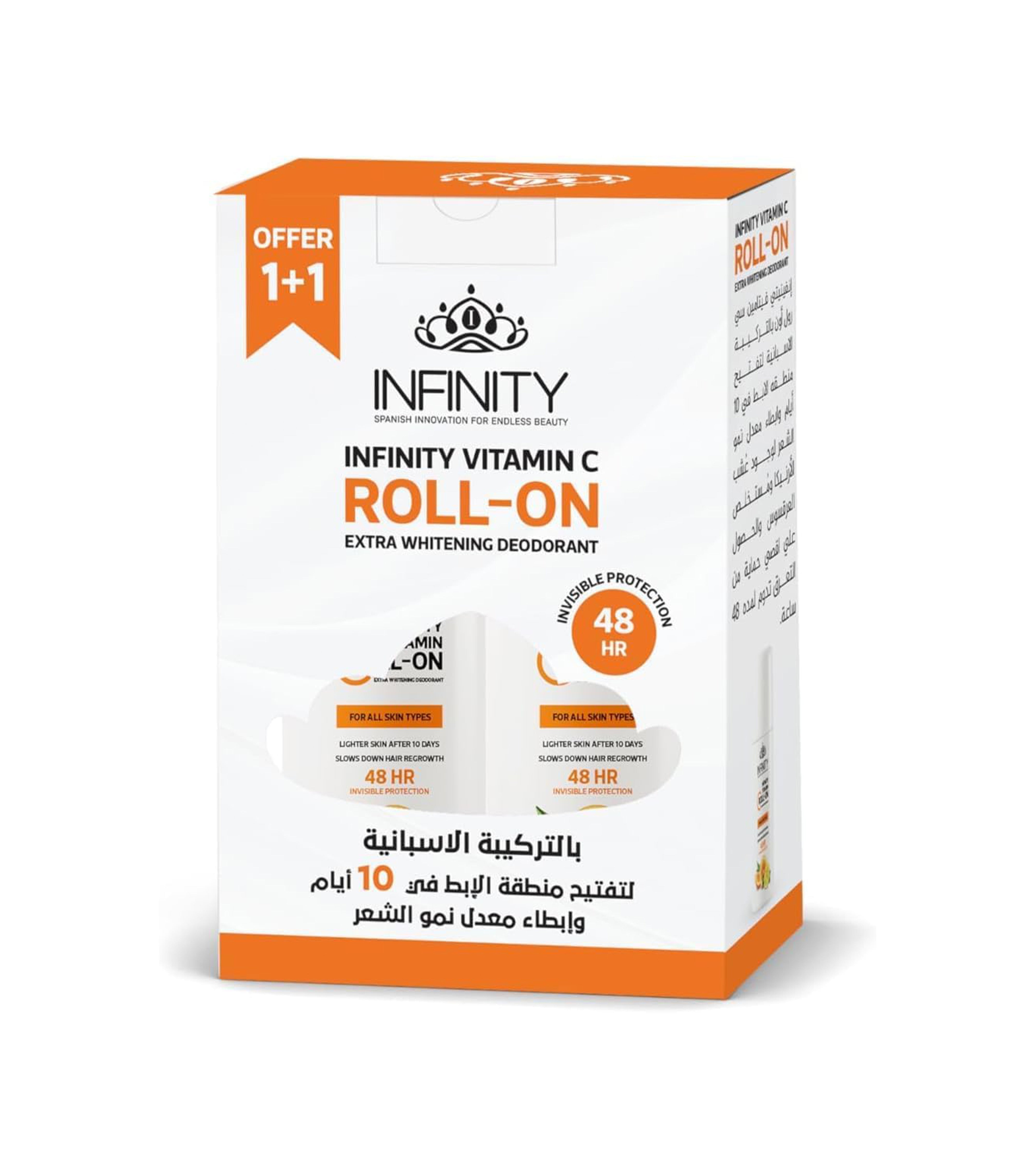 Infinity Vitamin C Roll-On With Extra Whitening Deodorant 80 ml 1+1