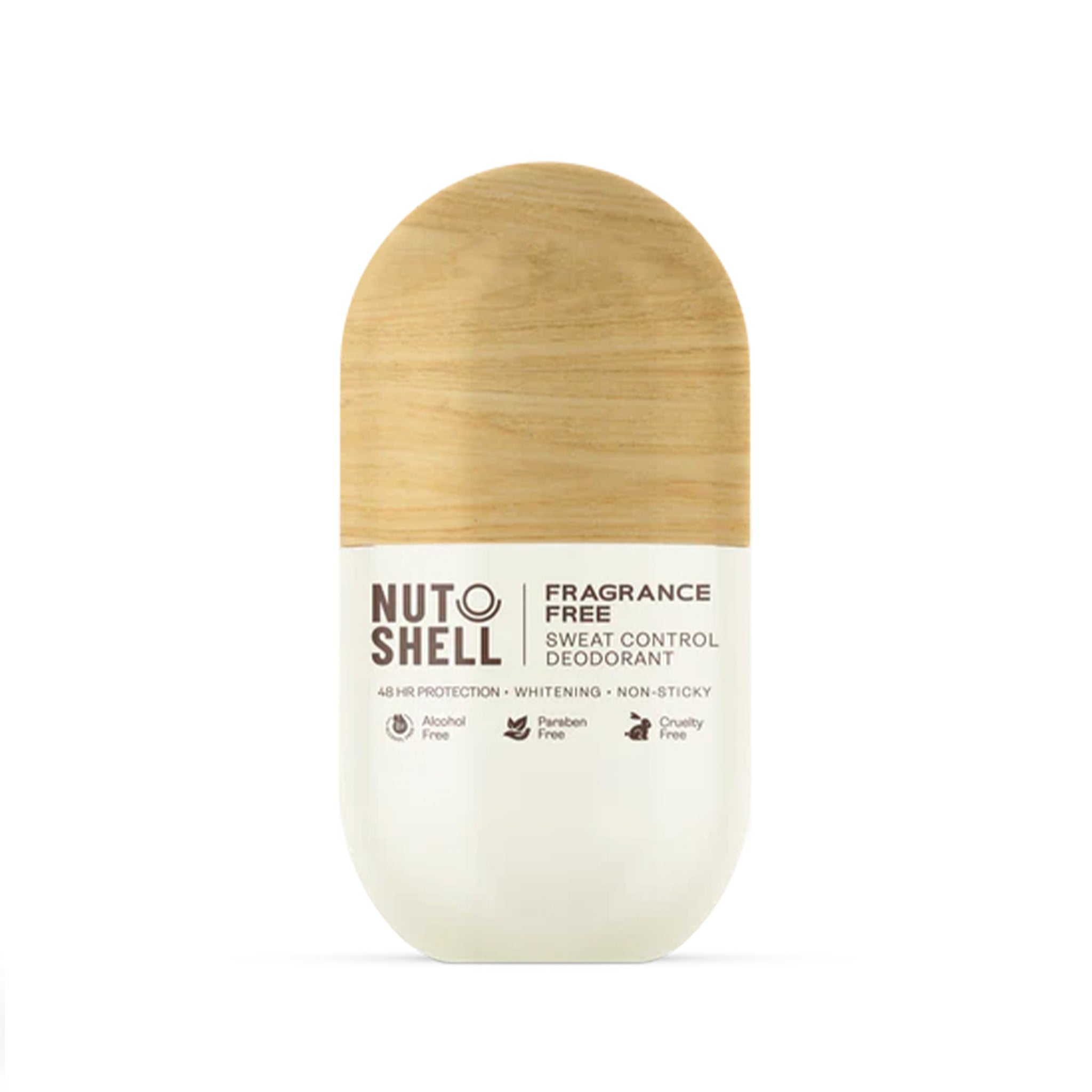 Nutshell Roll-On Deodorant Fragrance Free 50 ml