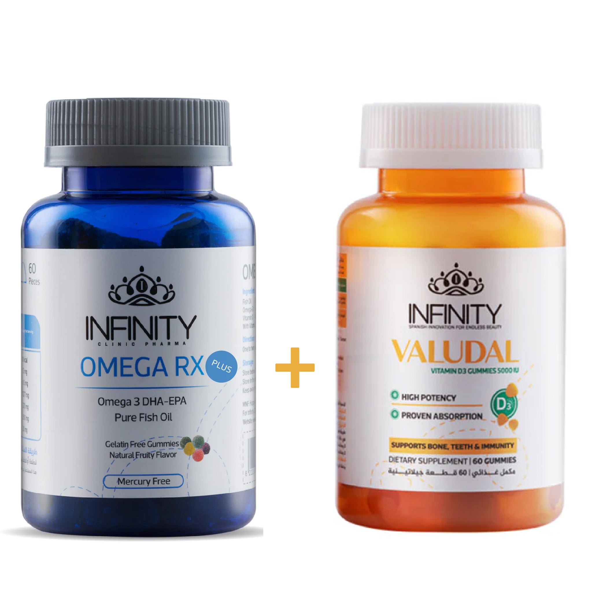 Infinity Omega RX Jelly 60 Pcs + Valiodal 60 Pcs (Pack Of 1)