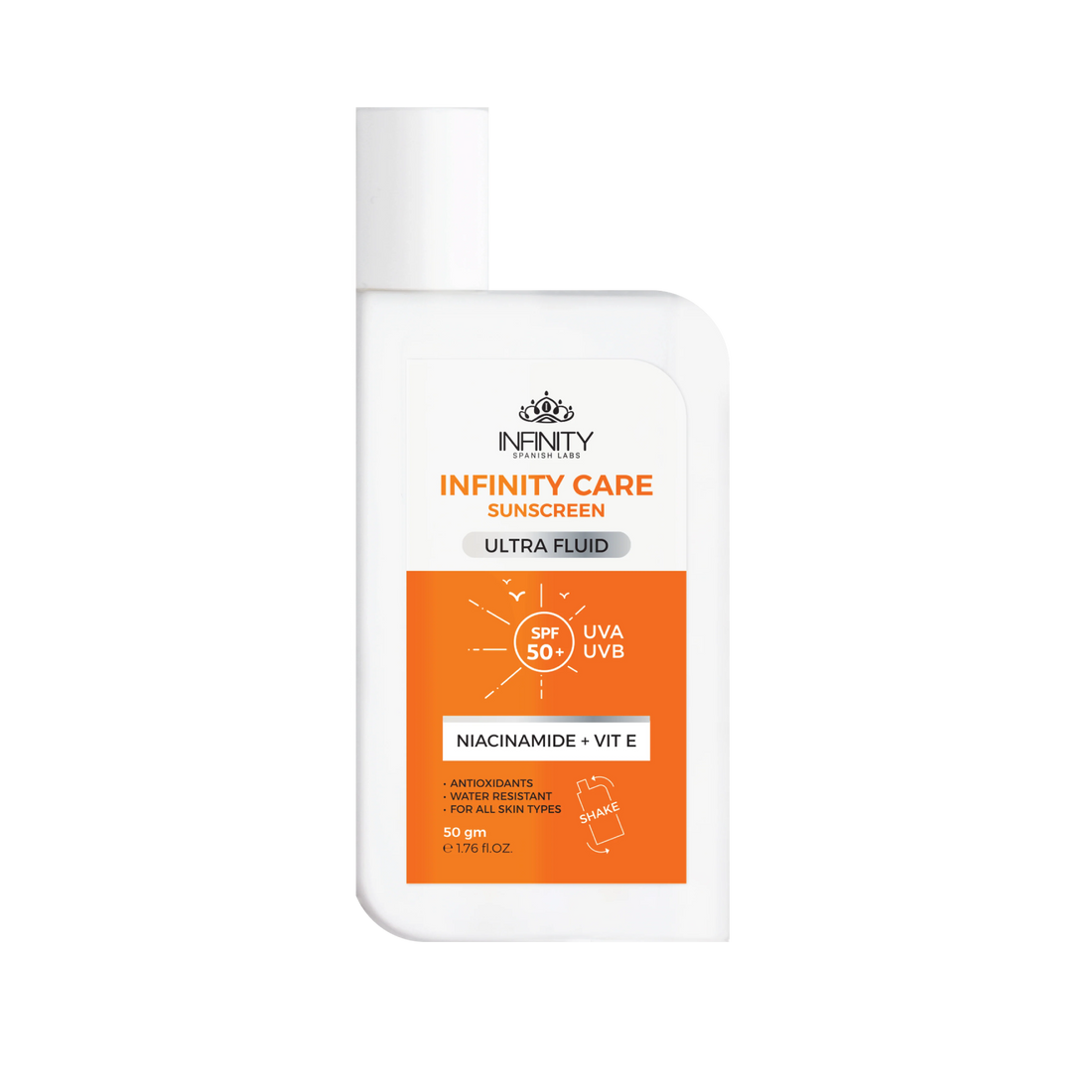 Infinity Care Sunscreen Ultra Fluid SPF 50+ / 50 gm (Pack Of 2)