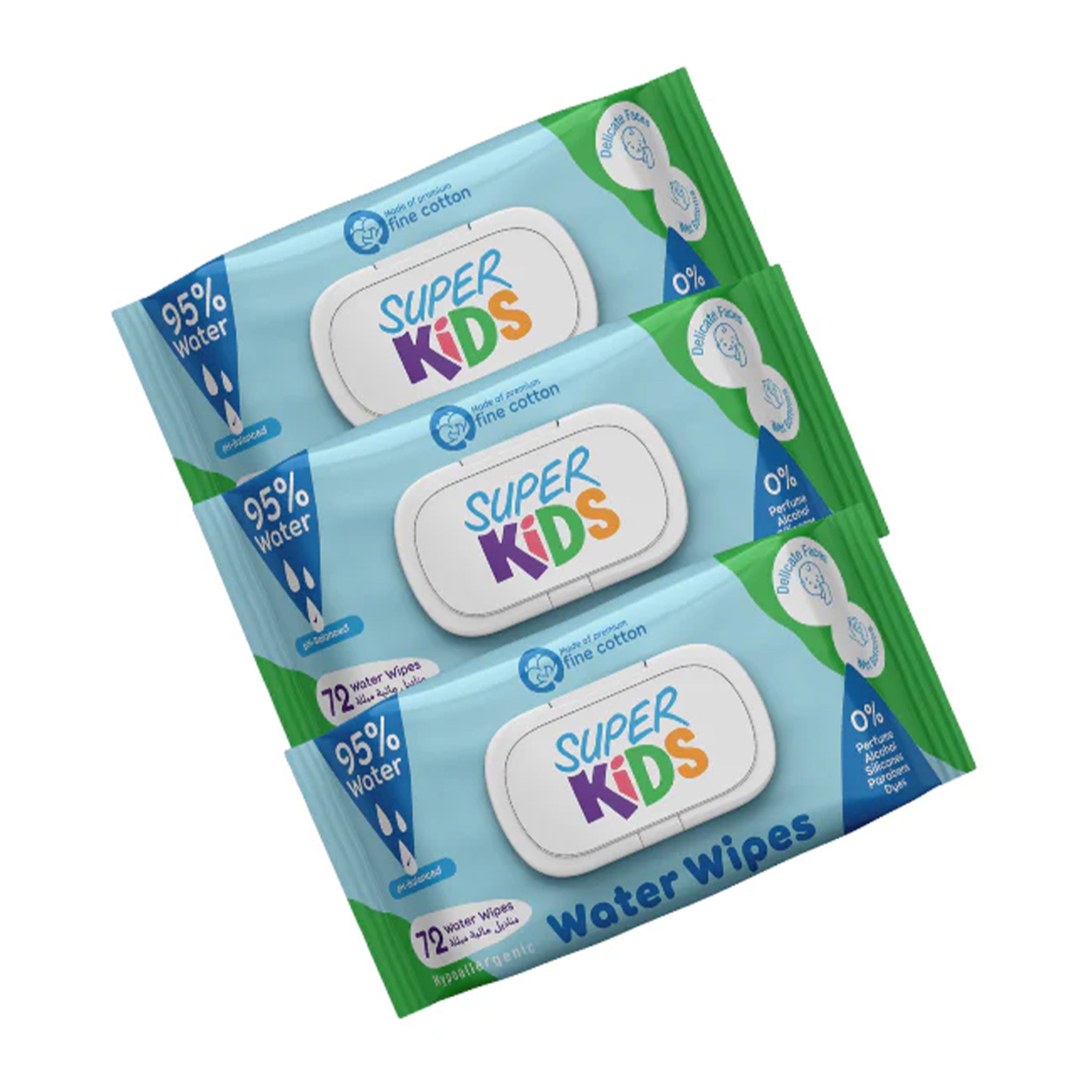 SuperKids Wet Wipes 72 Sheets (Pack Of 3)