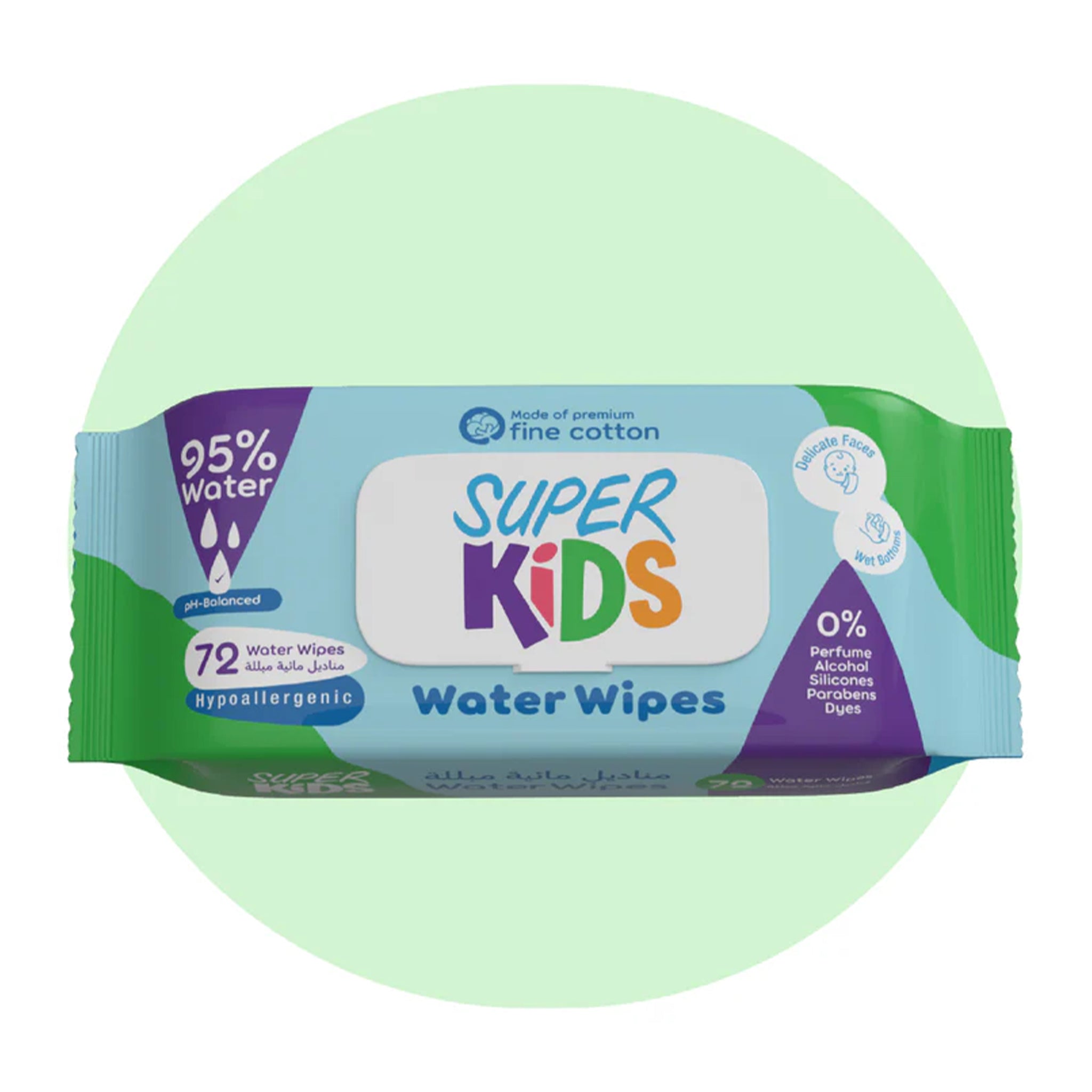 Superkids Water Wipes 72 Wipes