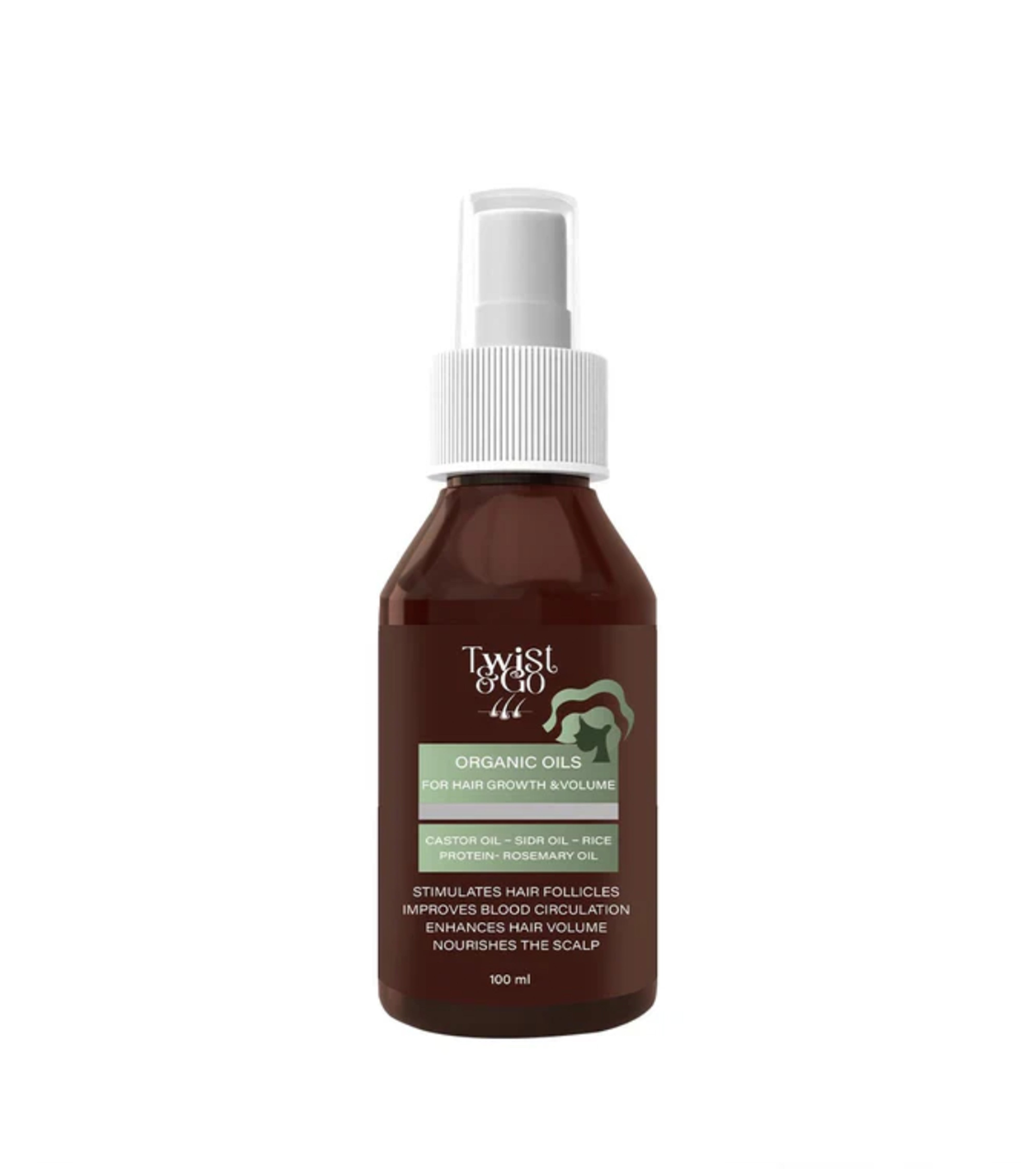 Twist & Go Organic Oil For Hair Growth & Volume 100 ml
