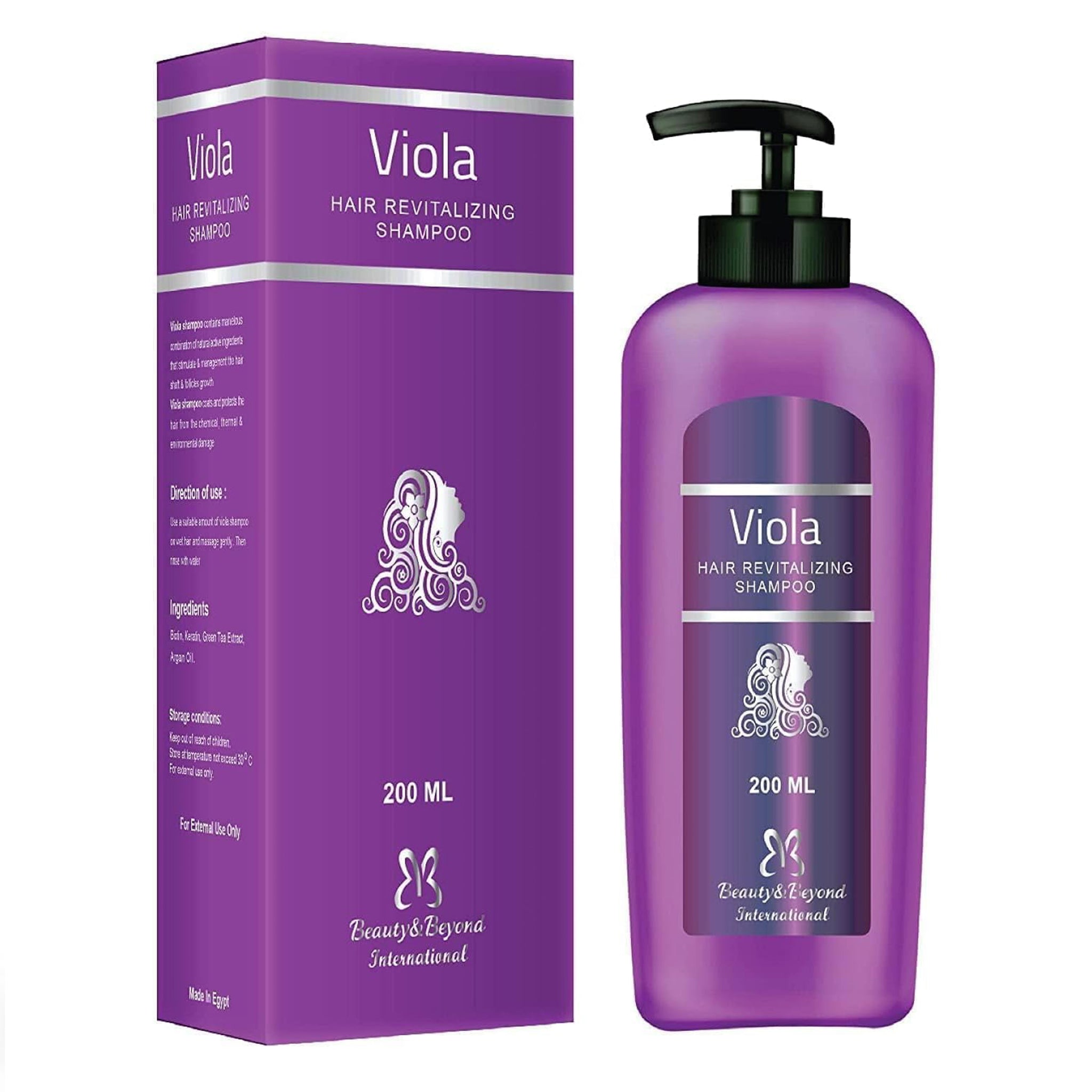 Viola Hair Repair Shampoo, Unisex, Damaged Hair, Unscented, Liquid 200 ml