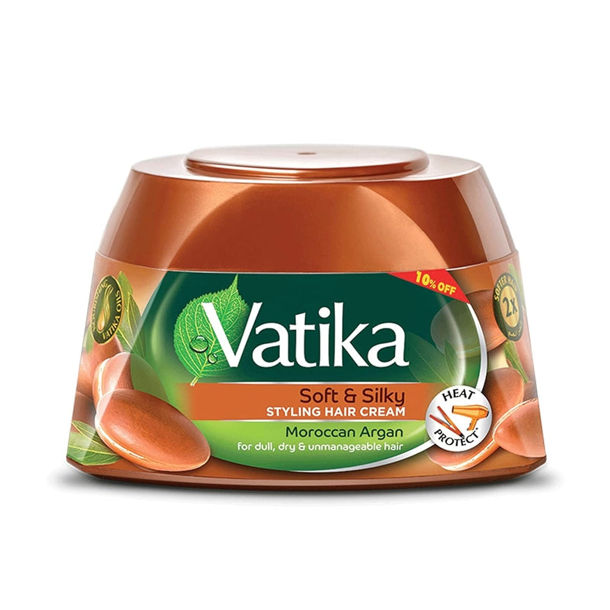 Vatika - Soft & Silky Styling Hair Cream with Moroccan Argan (65g)