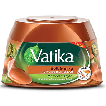 Vatika - Soft & Silky Styling Hair Cream with Moroccan Argan (125g)