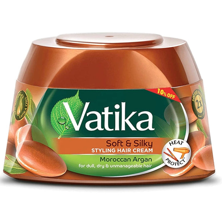 Vatika - Soft & Silky Styling Hair Cream with Moroccan Argan (125g)