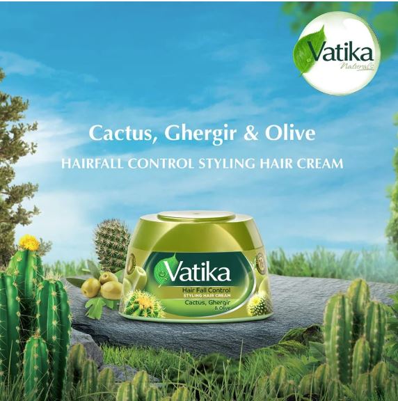 Vatika - Vatika Naturals Hair Fall Control Hair Cream with Cactus, Gherghir & Olive  (125g)