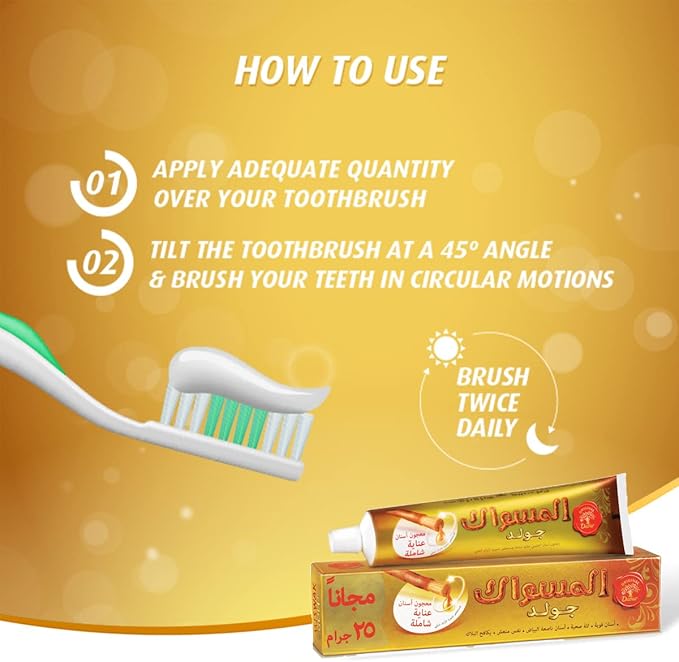 Dabur - Miswak Gold Fresh Toothpaste (120g) + 20g Free