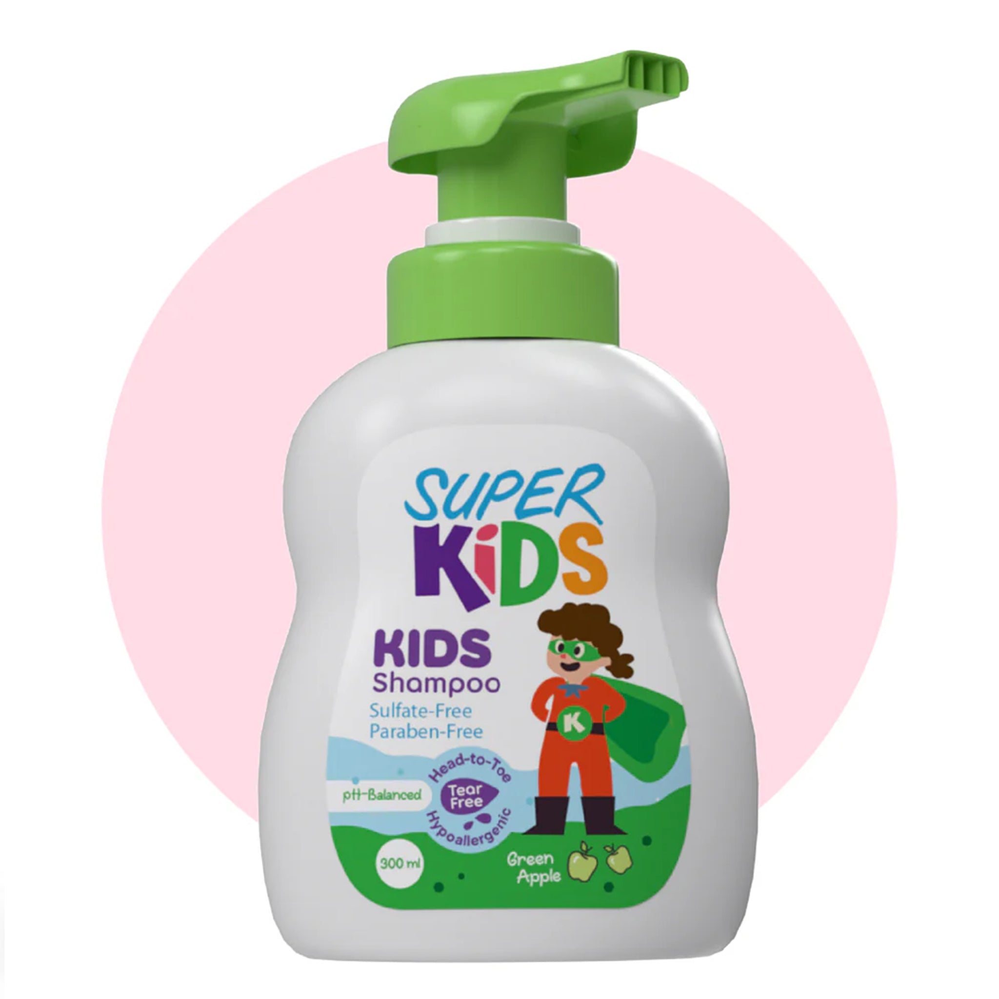 سوبر كيدز شامبو بالتفاح الاخضر 300 مل