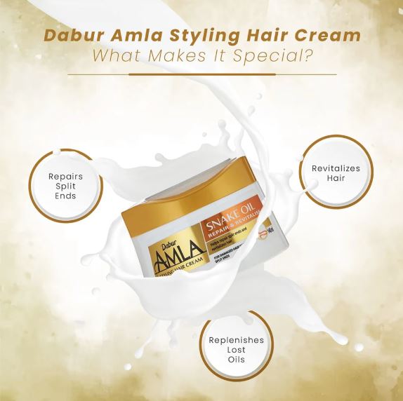 Dabur Amla Repair & Revitalize Styling Hair Cream - Snake Oil